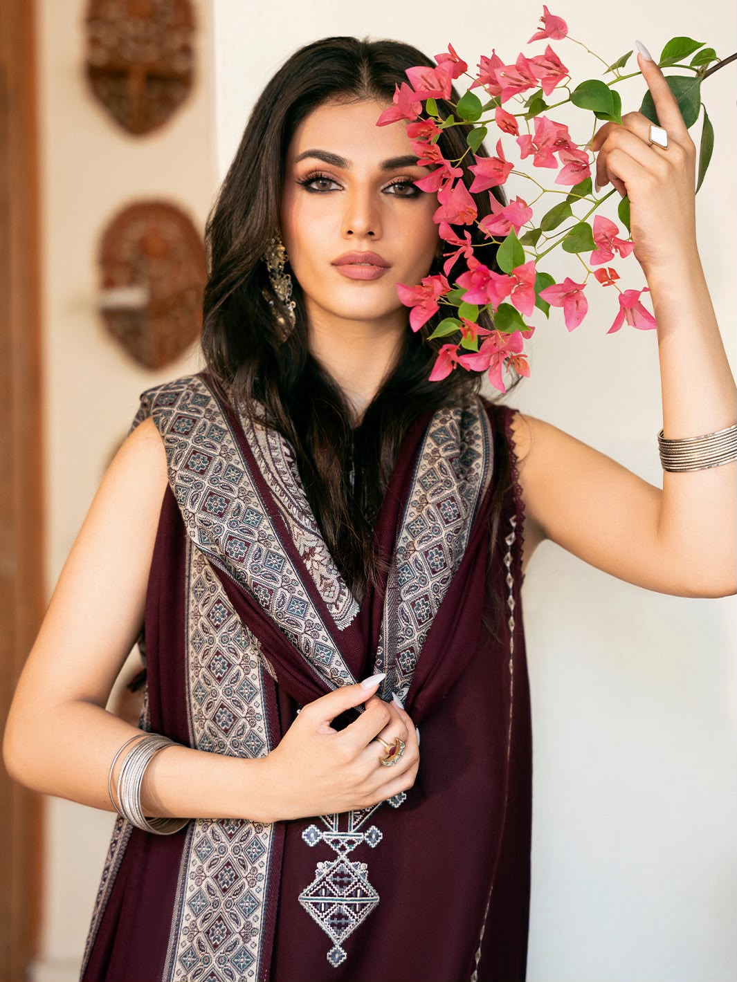 Winter COLLECTION 2026 Fabric Dhanak 3PC Embroidery collection C21