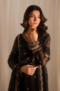 Heavy Embroidered Chiffon Front, Neck Patch & Embroidered side panel bunch